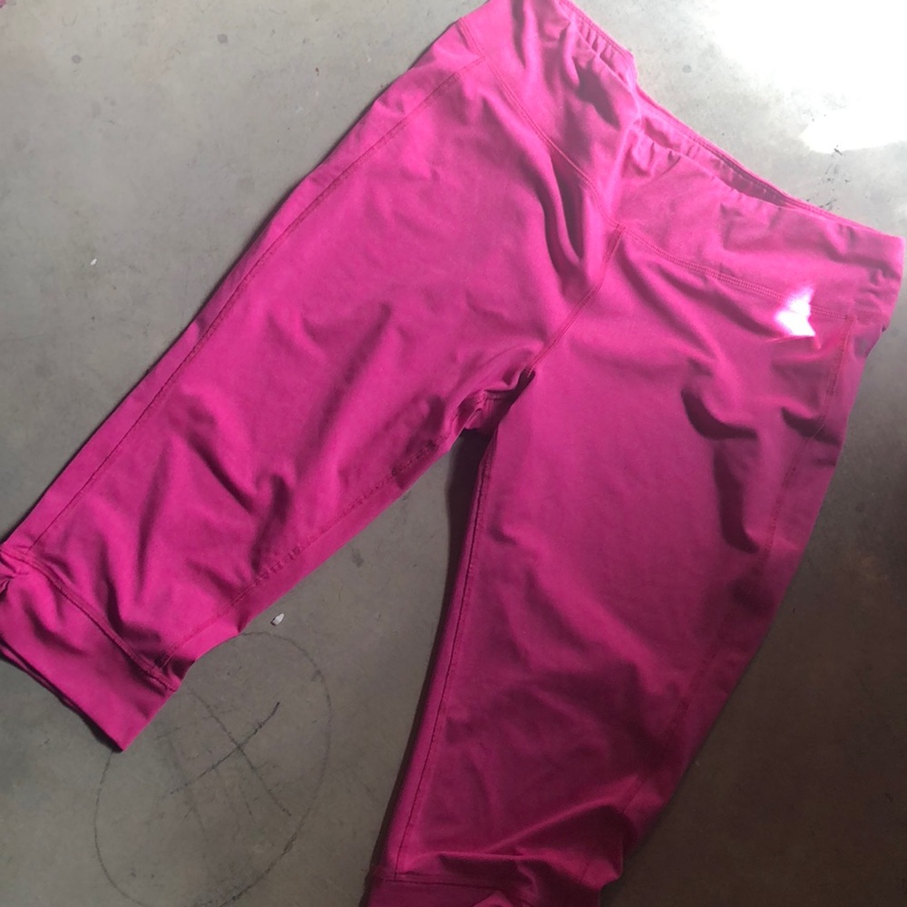 Pink work out capris